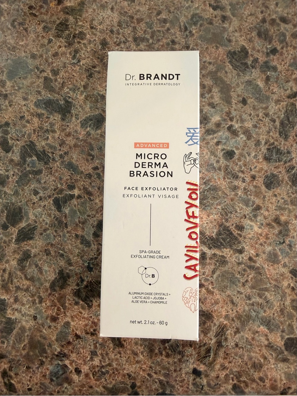 Dr. Brandt Microdermabrasion Face Exfoliator - White with Red Accents